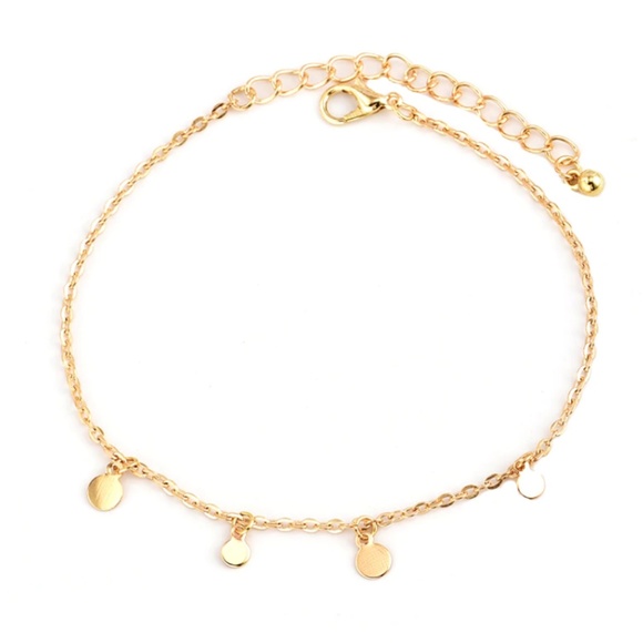 3 Pc Boho Stars Dots Gold Crystal Anklet Set NEW - Picture 3 of 4